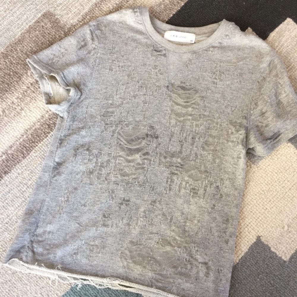 Intermix Iro distresses top